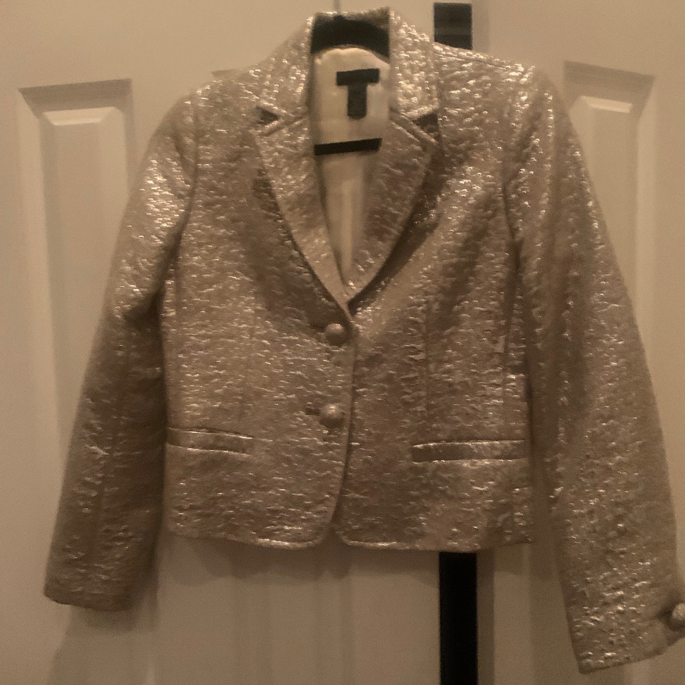Elegant Metallic Brocade evening jacket